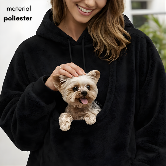 Sudadera unisex con capucha para transportar mascotas, bolsa para gatos y perros, sudadera de manga larga, varios colores, accesorio de moda para uso diario.