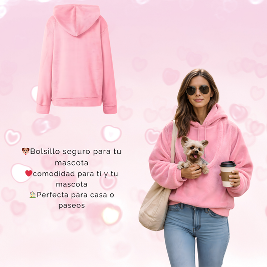 Sudadera unisex con capucha para transportar mascotas, bolsa para gatos y perros, sudadera de manga larga, varios colores, accesorio de moda para uso diario.